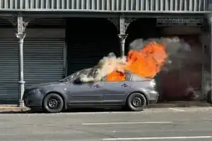 Durban CBD protest turns violent as police use rubber bullets after vehicles set alight