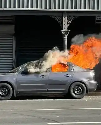 Durban CBD protest turns violent as police use rubber bullets after vehicles set alight
